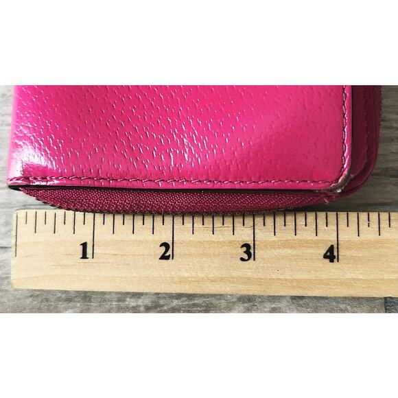 Kate Spade Layton Wellesley Leather Wallet Wristlet Hot Pink - Picture 11 of 12
